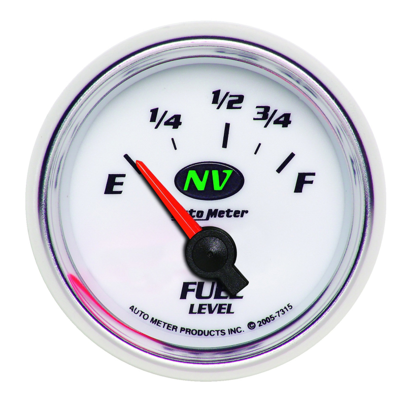 AutoMeter Gauge Fuel Level 2-1/16in. 73 Ohm(e) to 10 Ohm(f) Elec NV thumbnail 2
