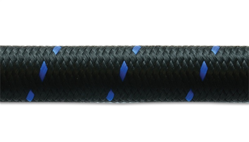 Vibrant -8 AN Two-Tone Black/Blue Nylon Braided Flex Hose (5 foot roll) thumbnail 6