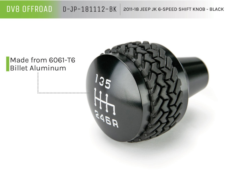 2011-2018 Jeep JK 6-Speed Shift Knob Black - Image 8