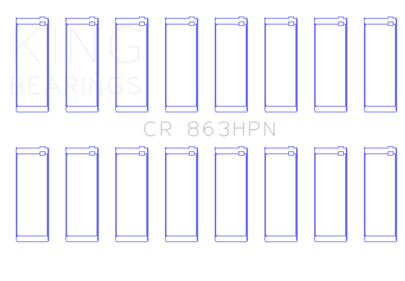 King Engine Bearings Chrysler 361/383 (Size STD) Performance Rod Bearing Set thumbnail 3