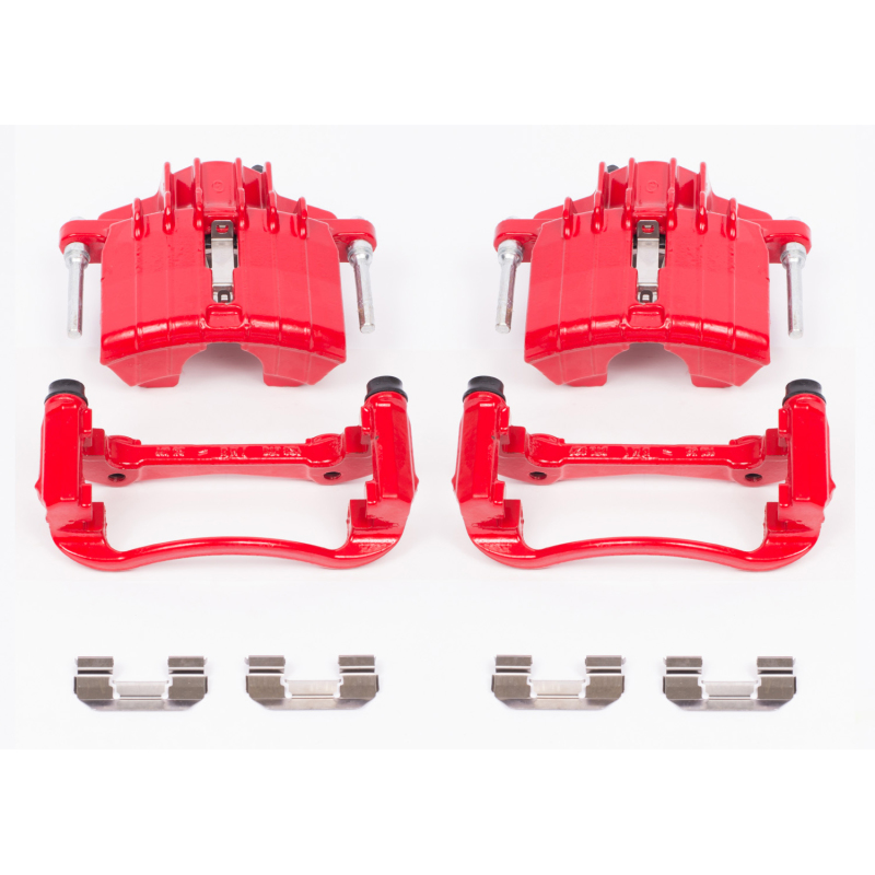 Power Stop 04-05 Chevrolet Classic Front Red Calipers w/Brackets - Pair thumbnail 2