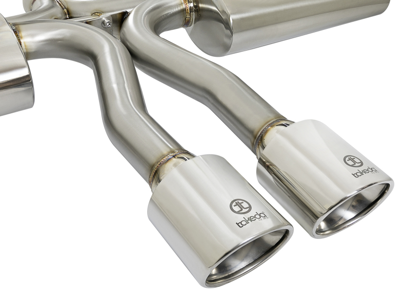 aFe Takeda 3in 304 SS Cat-Back Exhaust System w/Polished Tips 2017+ Honda Civic Si (4dr) I4 1.5L (t) thumbnail 4