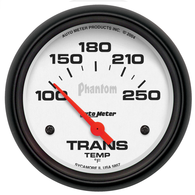 Autometer Phantom 2-5/8in 100-250 Degree F Electric Transmission Temp Gauge thumbnail 2