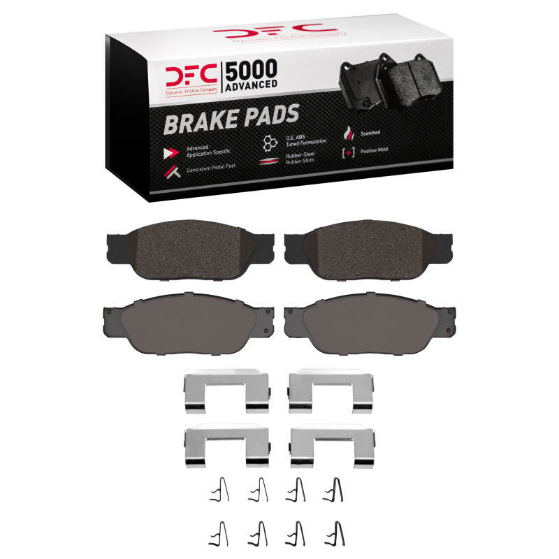 DFC 00-02 Jaguar S-Type Front 5000 Advanced Low Metallic Brake Pads and Hardware Kit
