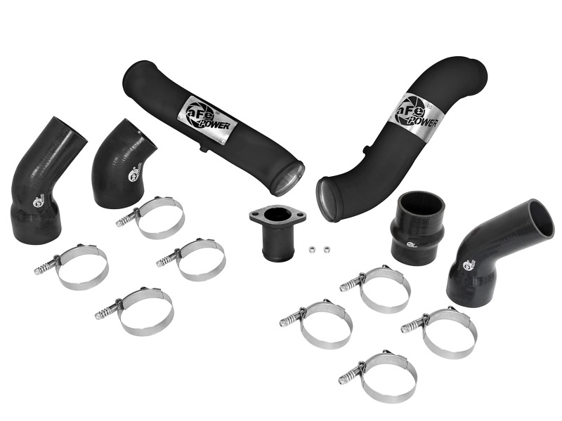 BladeRunner 3 IN Aluminum Hot and Cold Charge Pipe Kit Black
