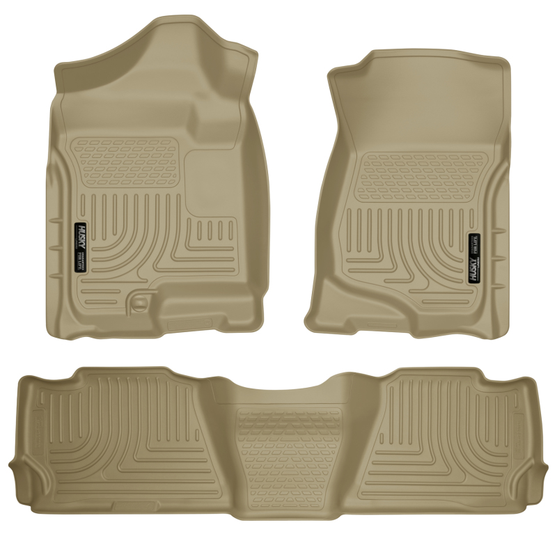 Husky Liners 07-13 GM Escalade/Suburban/Yukon WeatherBeater Tan Front & 2nd Seat Floor Liners thumbnail 5
