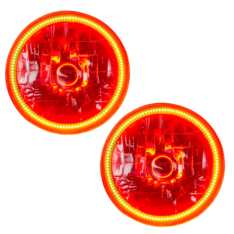Oracle Lighting 97-06 Jeep Wrangler TJ Pre-Assembled LED Halo Headlights -Amber thumbnail 2