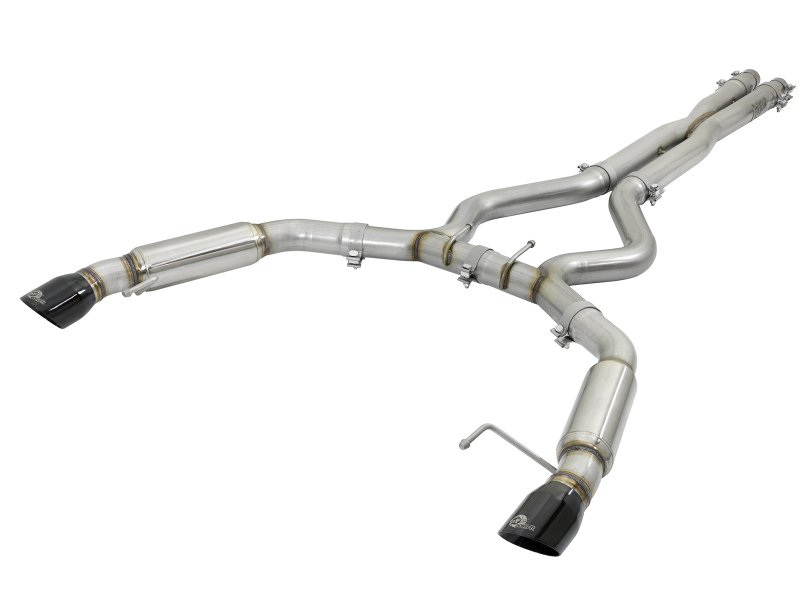 aFe MACH Force XP 3in 304 SS Sport Tone Cat-Back w/ Black Tips 15-17 Ford Mustang V6-3.7L/V8-5.0L thumbnail 2