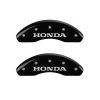 MGP Front set 2 Caliper Covers Engraved Front Honda Black finish silver ch thumbnail 7
