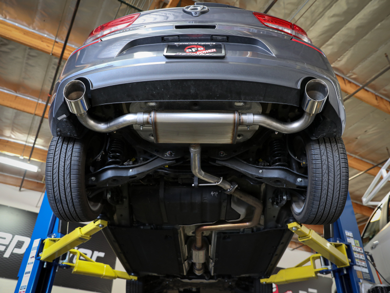 aFe Takeda Series 2.5in 409 SS Axle-Back Exhaust System Polished 18-20 Hyundai Elantra GT L4-1.6L(t) thumbnail 5