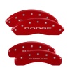 MGP 4 Caliper Covers Engraved Front & Rear With out stripes/Dodge Red finish silver ch thumbnail 8