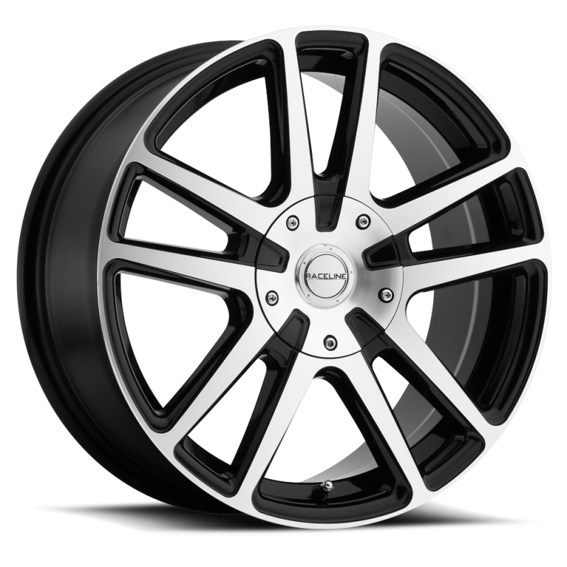 Raceline 145M Encore 18x8in / 5x114.3/5x127 BP / 40mm Offset / 72.62mm Bore - Black & Machined Wheel thumbnail 2