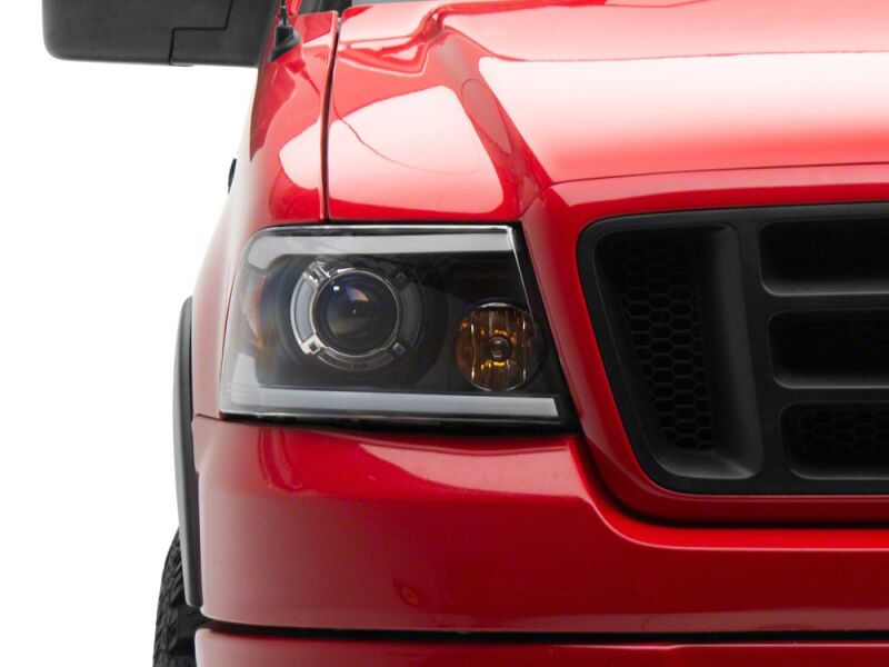 Raxiom 04-08 Ford F-150 Axial Series LED Proj Headlights/Seq LED Bar- Black- Clear Lens thumbnail 6