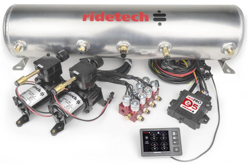 RidePro E5 air suspension control system with 5 gallon tank.