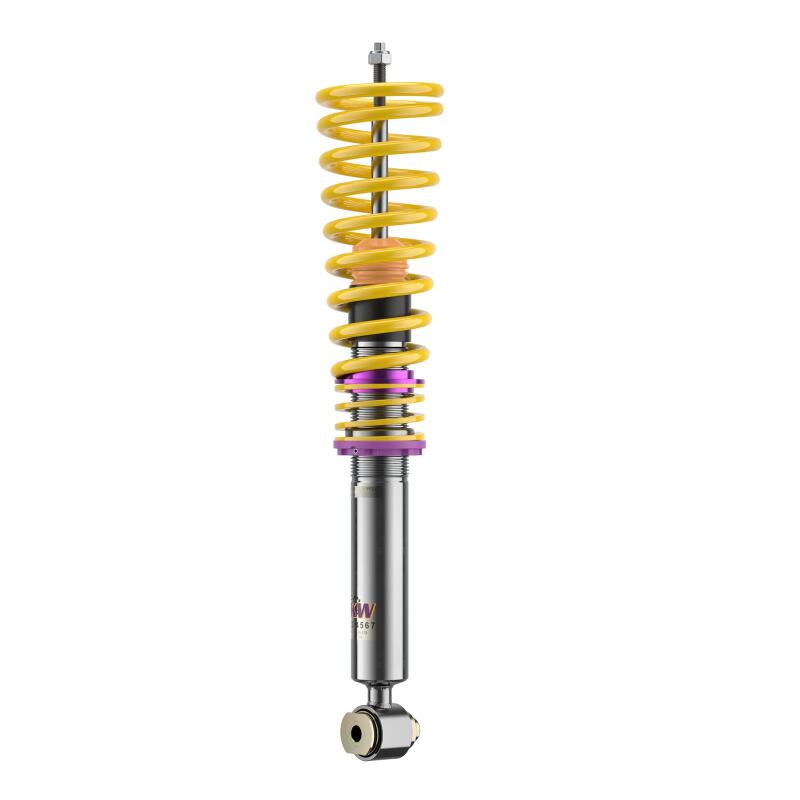 KW Variant 1 Coilover Kits 10220005 Kits, 1, 0.9 - 2.1 in. Lowered Front, 0.9 - 2.1 in. Lowered Rear, Natural/Purple Shocks, Yellow Springs, BMW, Kit thumbnail 9