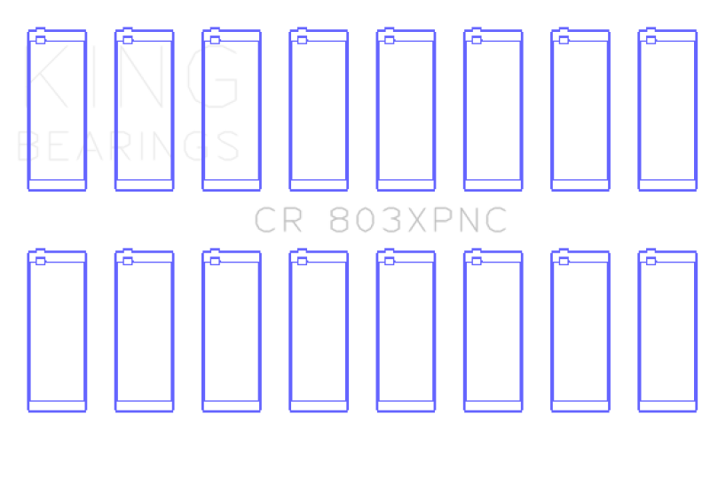 King Chevrolet Small Block 265ci/283ci/327ci (Size STDX) Coated Performance Rod Bearings - Set of 8 thumbnail 4