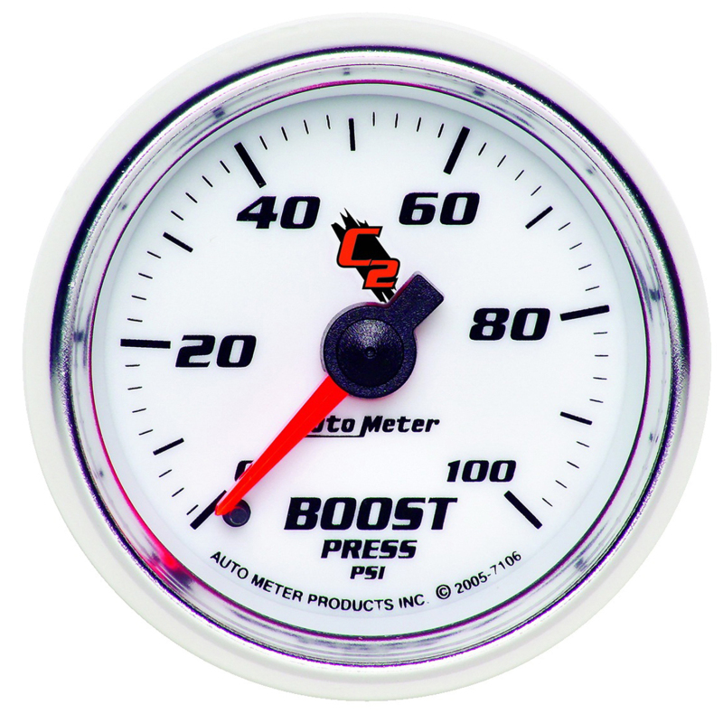 Autometer C2 52mm 0-100 PSI Mechanical Boost Gauge thumbnail 5