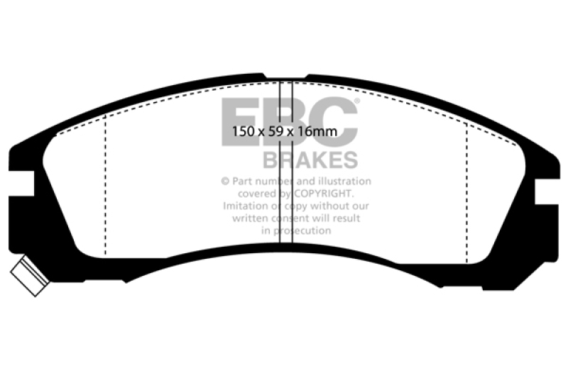 EBC 91-96 Dodge Stealth 3.0 2WD Redstuff Front Brake Pads thumbnail 3