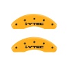 MGP Front set 2 Caliper Covers Engraved Front i-Vtec Yellow finish black ch thumbnail 7
