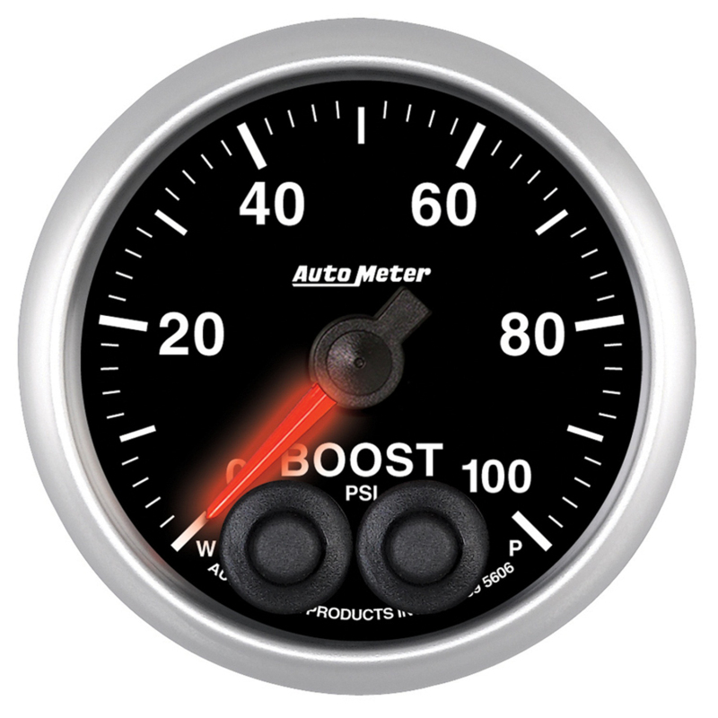 Autometer Elite 52mm 100psi Digital Stepper Motor w/Peak and Warning Boost Gauge thumbnail 4