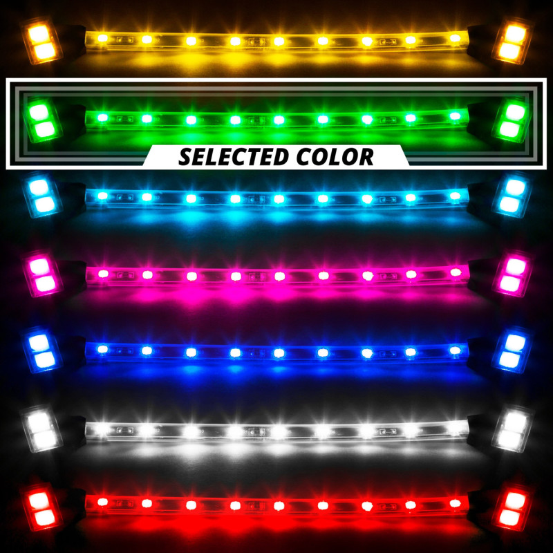 XK Glow LED Undercar Light Kits XK041005-G Green - 8x24-in. Tube + 4x8-in. Strip Single Color XKGLOW UnderglowLED Accent Car/Truck Kit thumbnail 8