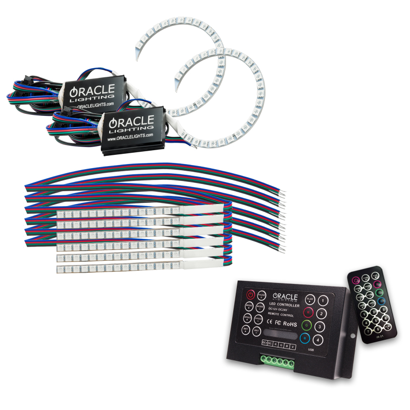 Oracle 18-21 Ford Mustang DRL Upgrade w/ Halo Kit - ColorSHIFT 2 thumbnail 2