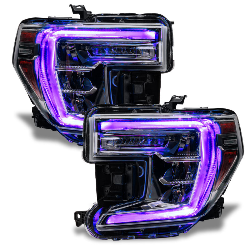 Oracle 19-21 GMC Sierra 1500 RGB+W Headlight DRL Upgrade Kit - ColorSHIFT w/o Controller thumbnail 4