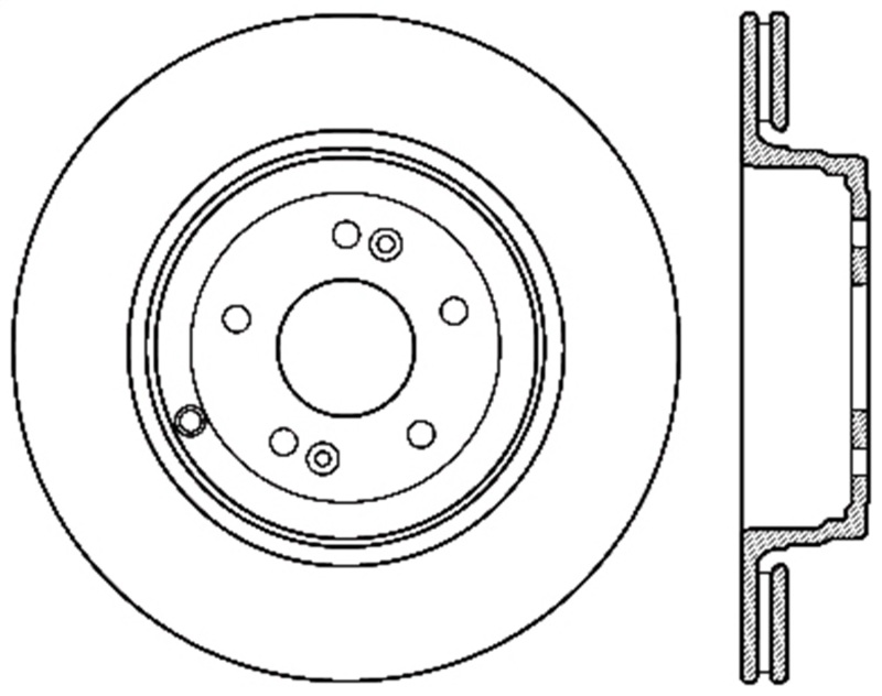StopTech 10 Hyundai Genesis Coupe w/ Factory Brembo Slotted & Drilled Right Rear Rotor thumbnail 2
