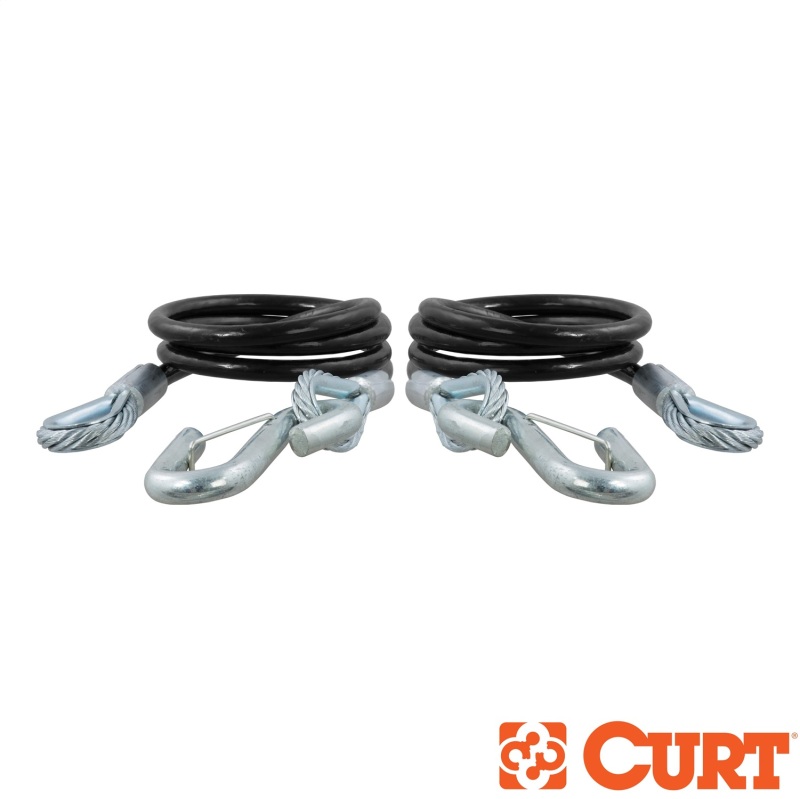 RockJock Curt Towing Safety Cable Kit 44 1/2in Long w/ 2 Snap Hooks 5000lbs 2-Pack thumbnail 2