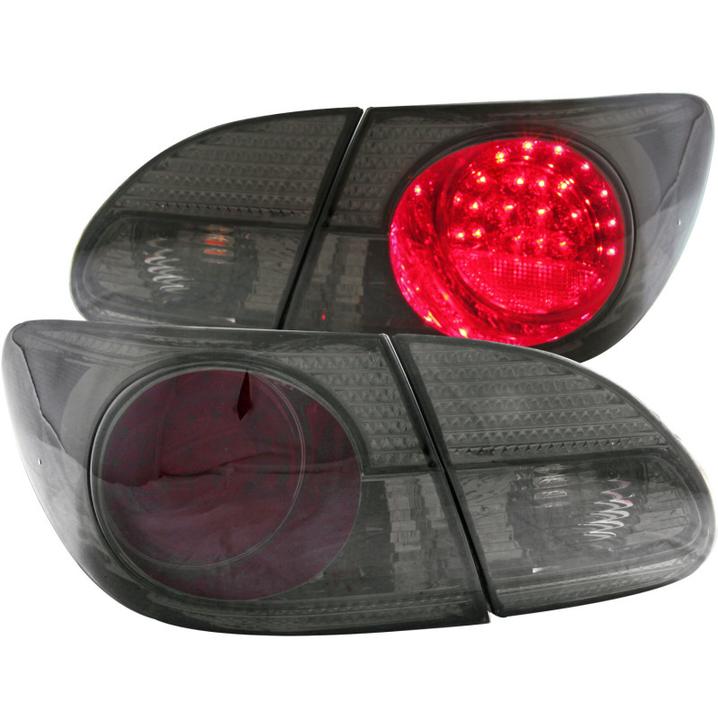 ANZO 2003-2008 Toyota Corolla LED Taillights Red/Smoke thumbnail 6