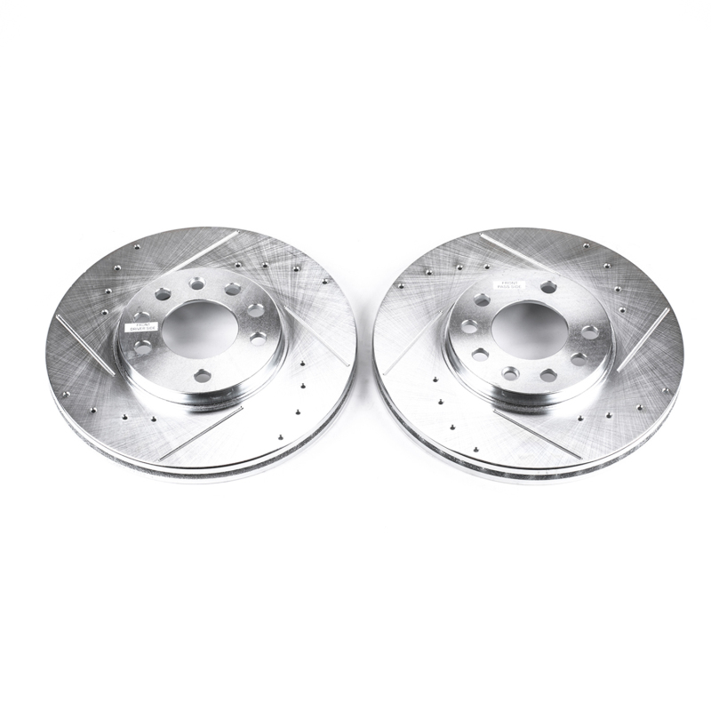 Power Stop 99-03 Saab 9-3 Front Evolution Drilled & Slotted Rotors - Pair thumbnail 2