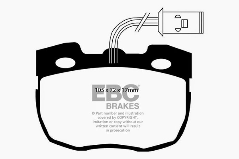 EBC 95-96 Land Rover Discovery (Series 1) 3.9 Yellowstuff Front Brake Pads thumbnail 7