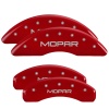 MGP 4 Caliper Covers Engraved Front & Rear MOPAR Red finish silver ch thumbnail 8