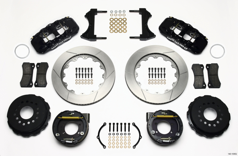 Wilwood AERO4 Rear P-Brake Kit 14.00in Ford 8.8 w/2.5in Offset-5 Lug