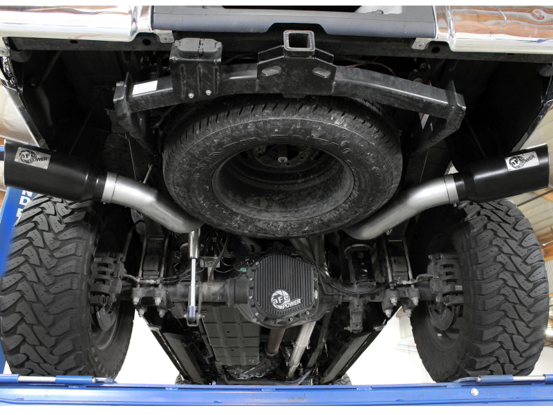 aFe Large Bore-HD 4in 409 Stainless Steel DPF-Back Exhaust w/Black Tip 15-16 Ford Diesel V8 Trucks thumbnail 8