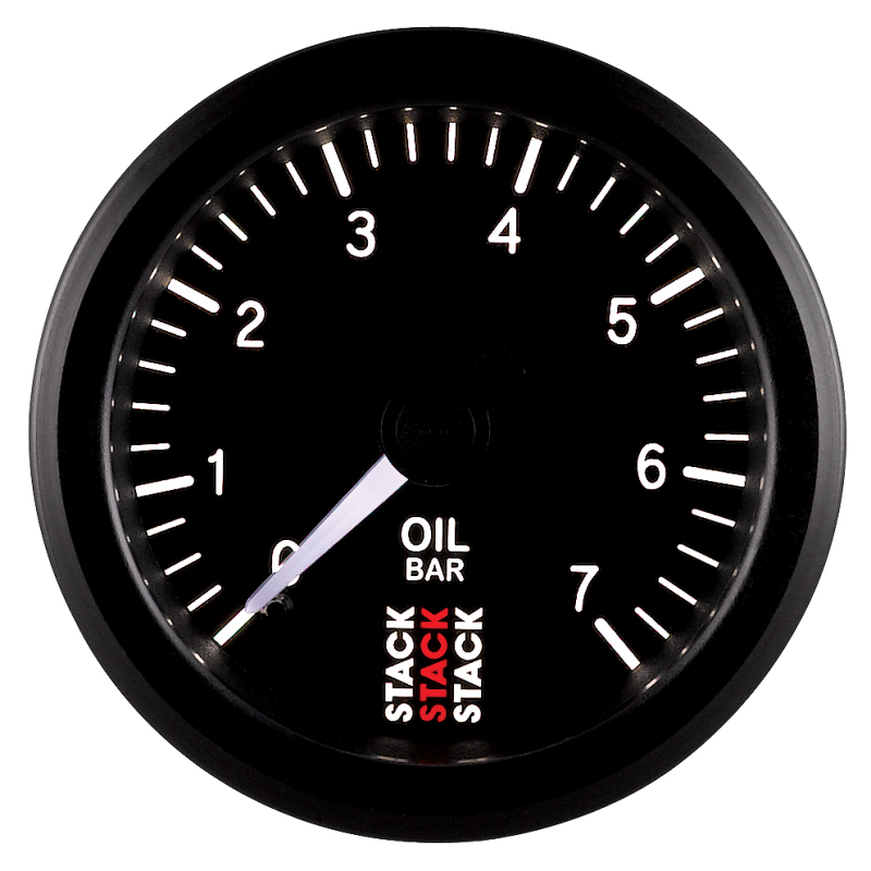 Autometer Stack Instruments 52mm 0-7 BAR M10 (M) Mechanical Oil Pressure Gauge - Black thumbnail 3