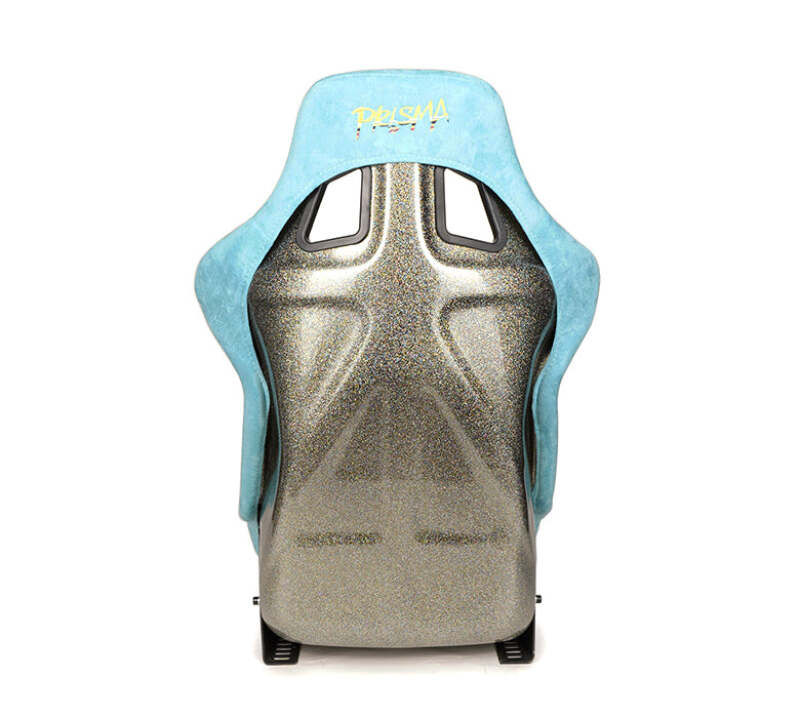 NRG FRP Bucket Seat ULTRA Edition W/ Grey Pearlized Back / Teal Microfiber Material - Large thumbnail 4