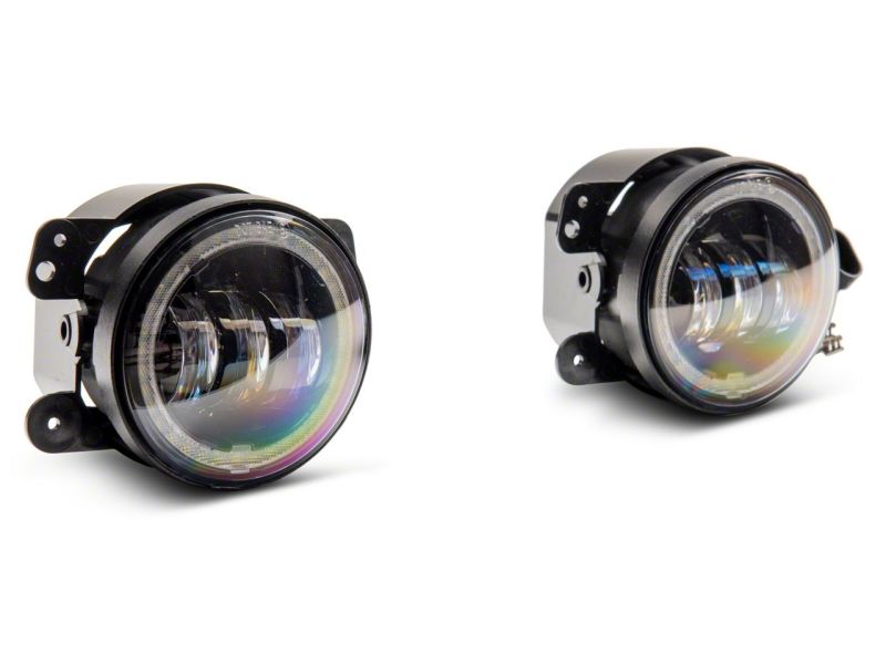 Raxiom 07-18 Jeep Wrangler JK Axial Series 4-In LED Devil Eyes Fog Lights w/ Halo thumbnail 7