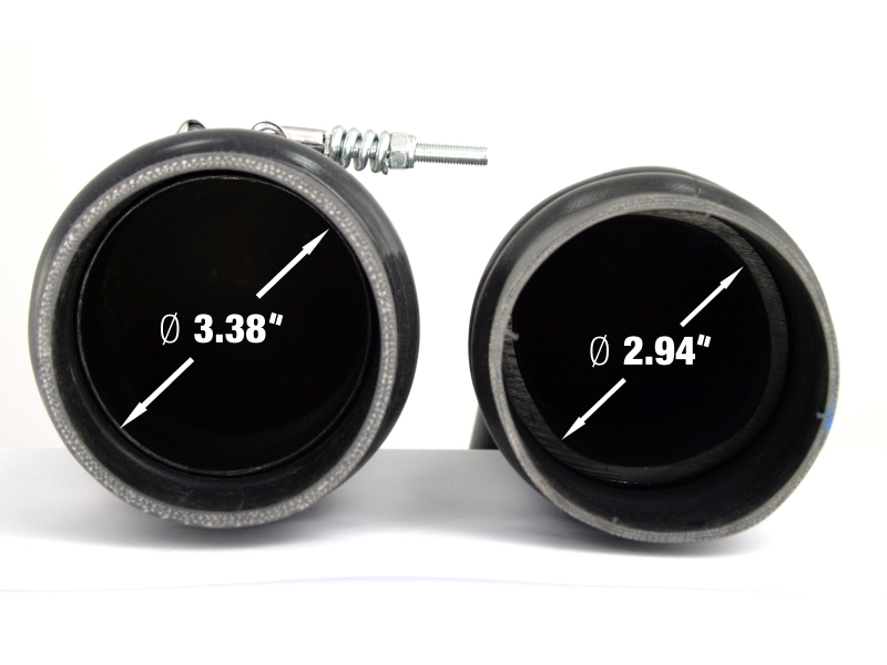 BladeRunner 3-1/2 IN Aluminum Cold Charge Pipe Black