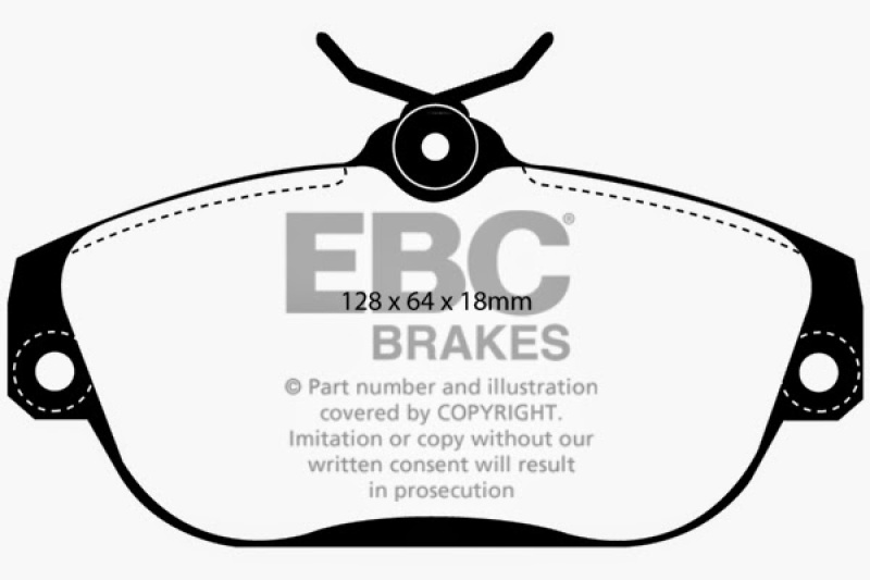 EBC 91-93 Volvo 740 2.3 (ABS) (Girling) Greenstuff Front Brake Pads thumbnail 3