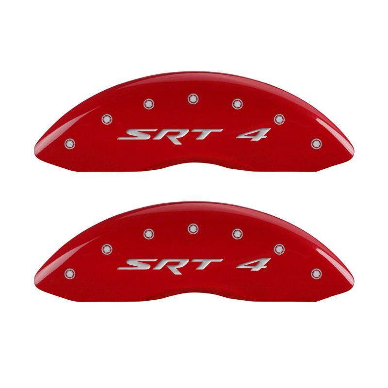 MGP 4 Caliper Covers Engraved Front & Rear SRT4 Red finish silver ch thumbnail 6
