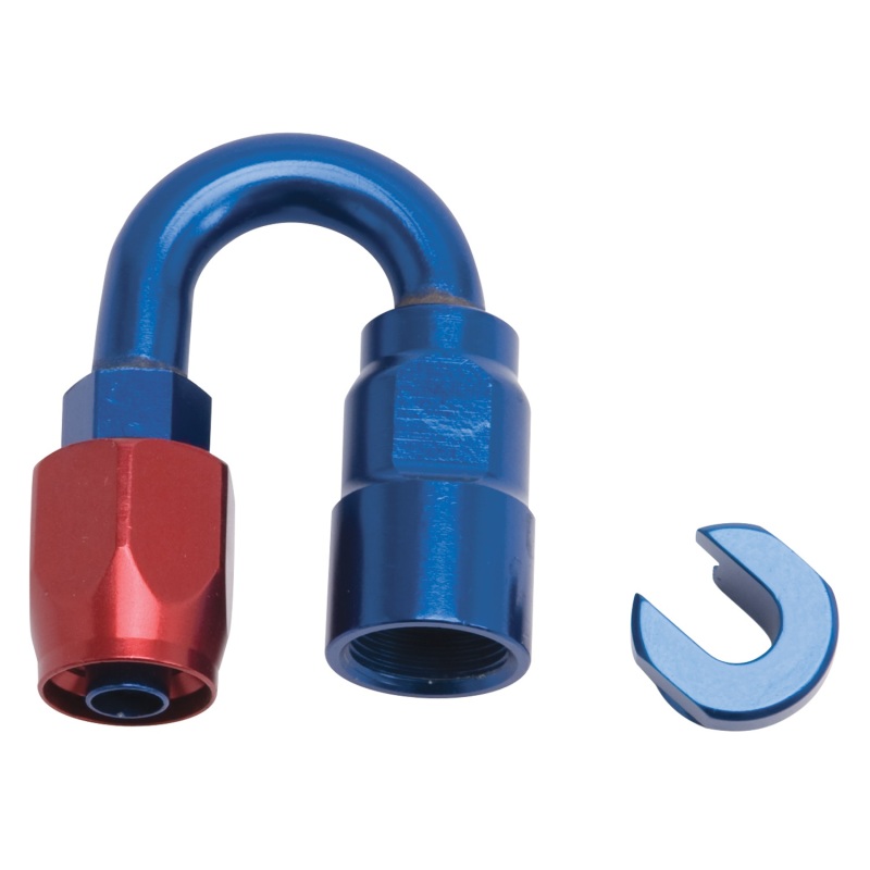 Russell Performance 3/8in SAE Quick Disc Female to -6 Hose Red/Blue 180 Degree Hose End thumbnail 9