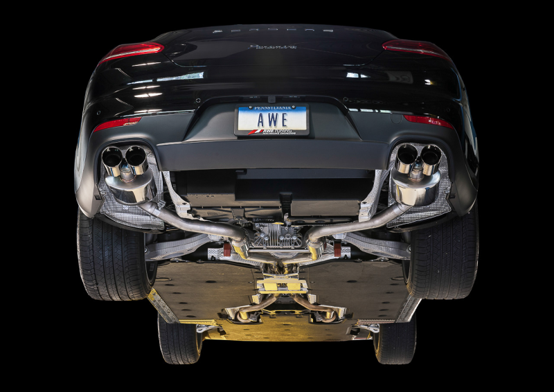AWE Tuning Panamera 2/4 Track Edition Exhaust (2014+) - w/Chrome Silver Tips thumbnail 8