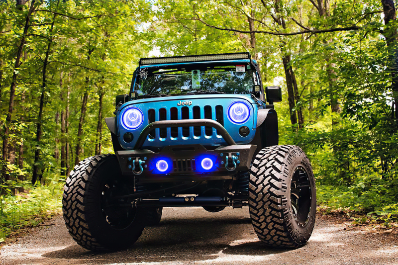 Oracle 07-17 Jeep Wrangler LED Fog Light Halo Kit - Blue thumbnail 5