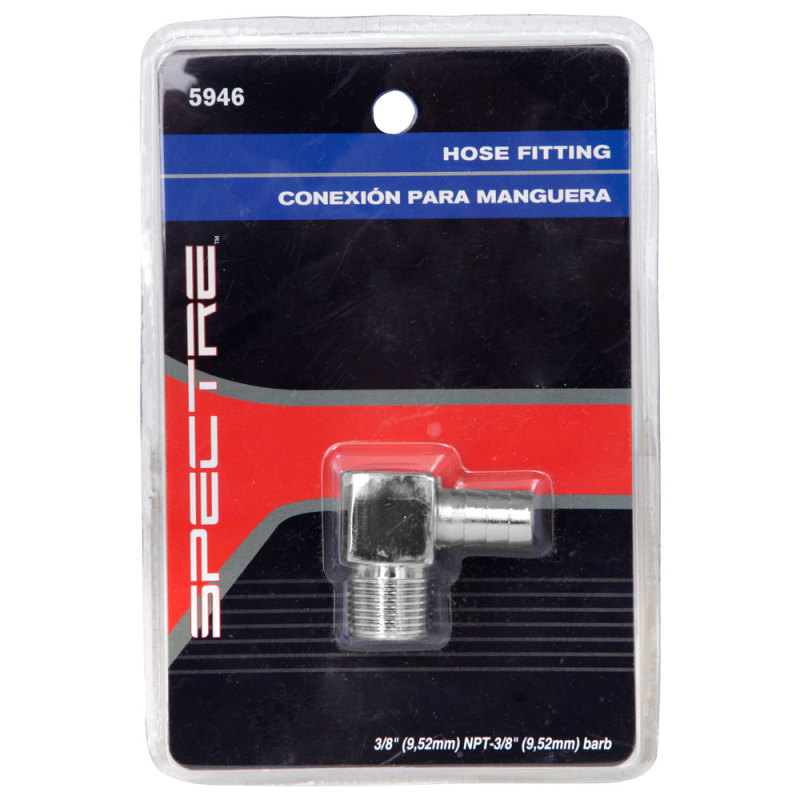 Spectre Fitting 90 Degree Barb NPT Threads (For 3/8in. Hose) - Chrome thumbnail 5