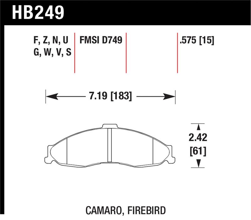 HAWK HPS 5.0 Brake Pad Sets