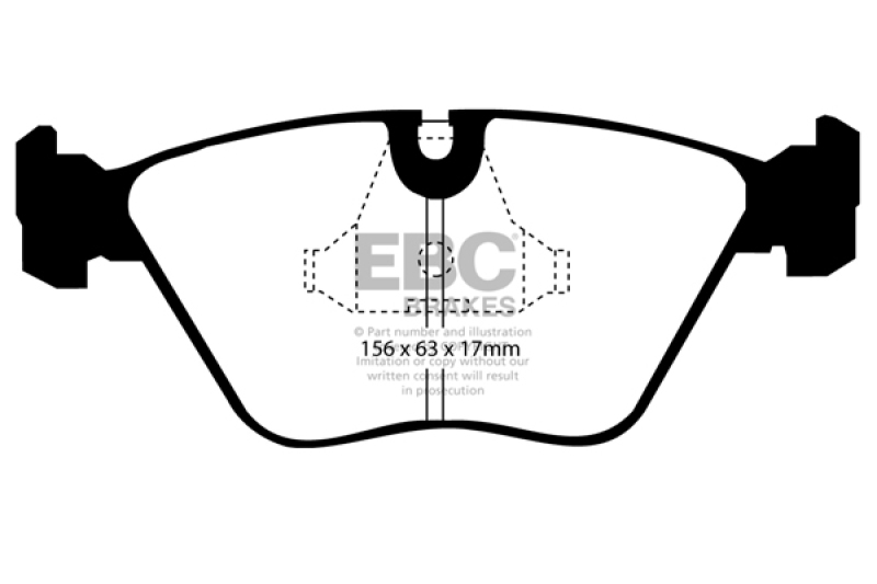 EBC 89-91 Audi 200 2.2 Turbo (ATE) Yellowstuff Front Brake Pads thumbnail 3
