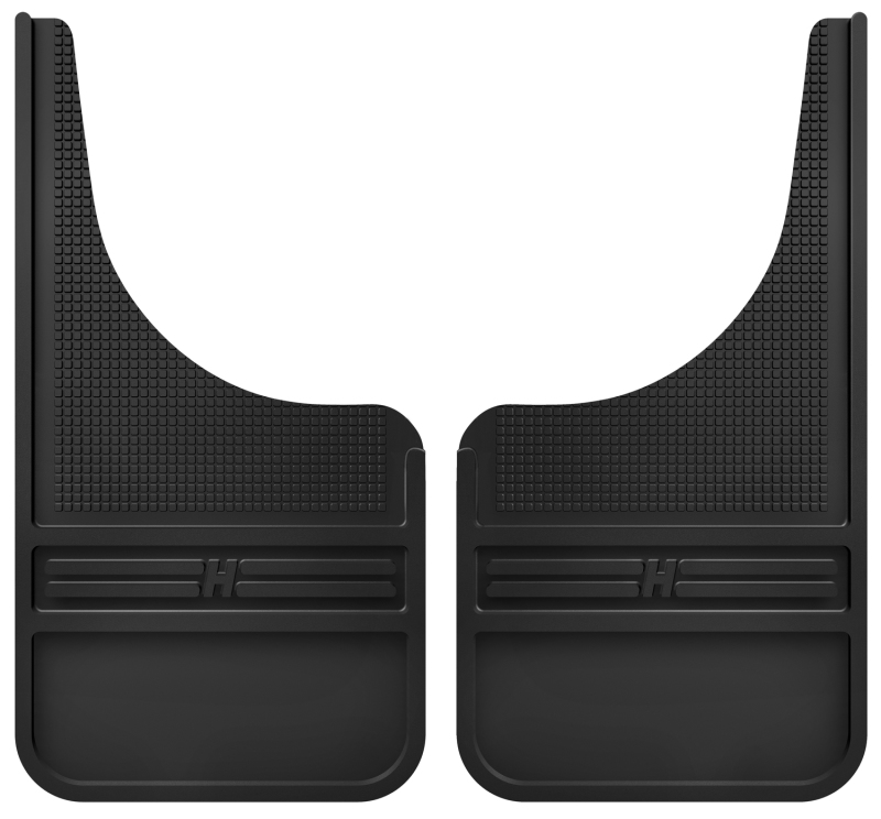 Husky Liners Universal 12in Wide Black Rubber Front Mud Flaps w/o Weight thumbnail 2