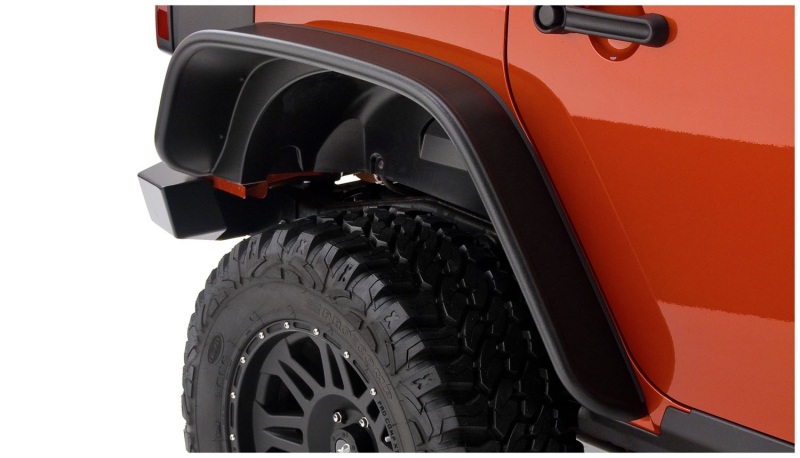 07-18 Jeep Wrangler Unlimited Flat Style Flares 4pc 4-Door Sport Utility Only - Black - Image 4