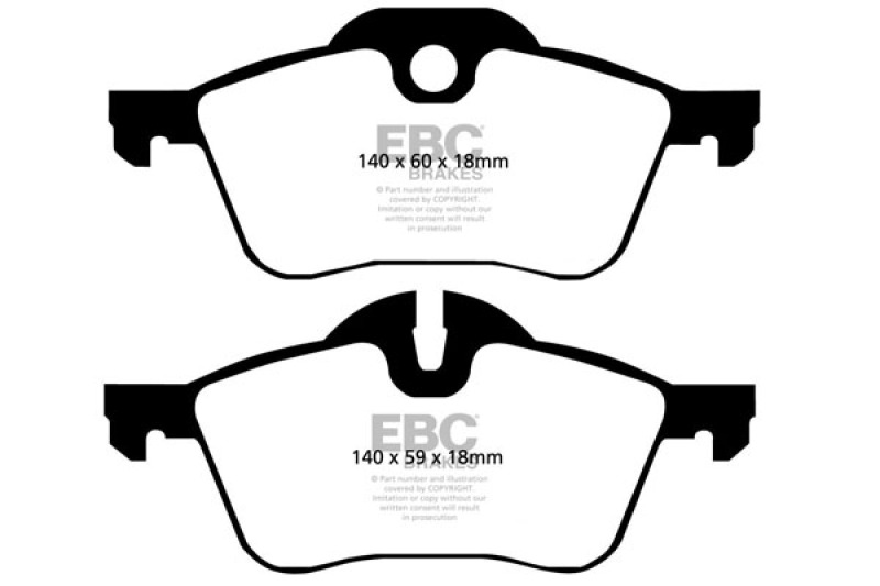 EBC 02-03 Mini Hardtop 1.6 Yellowstuff Front Brake Pads thumbnail 5